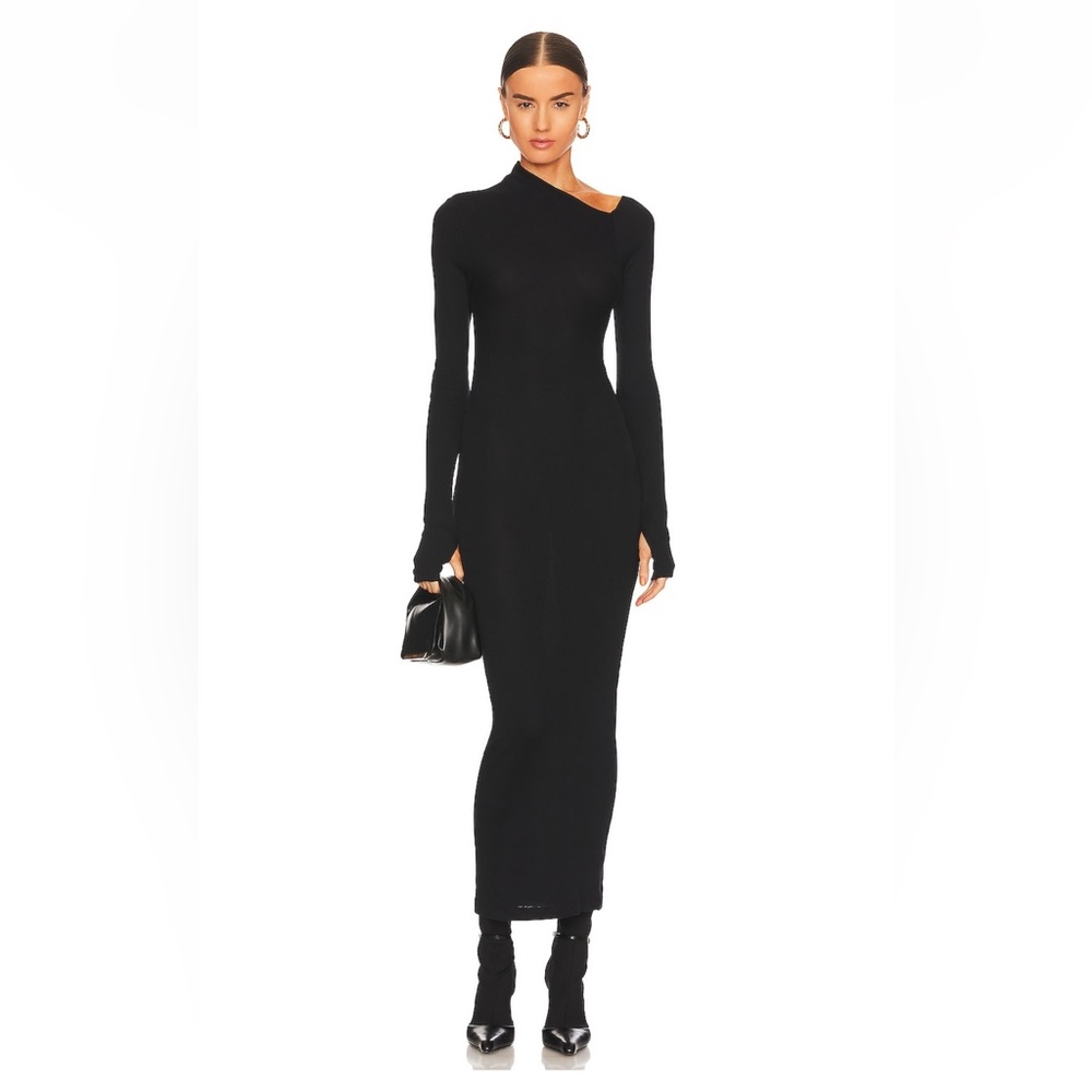 Helmut Lang Asymmetrical Base Midi Dress